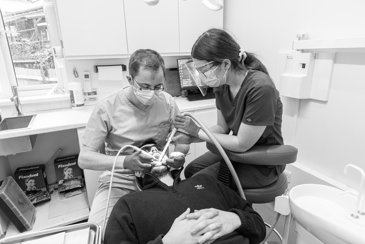 dentist with patient