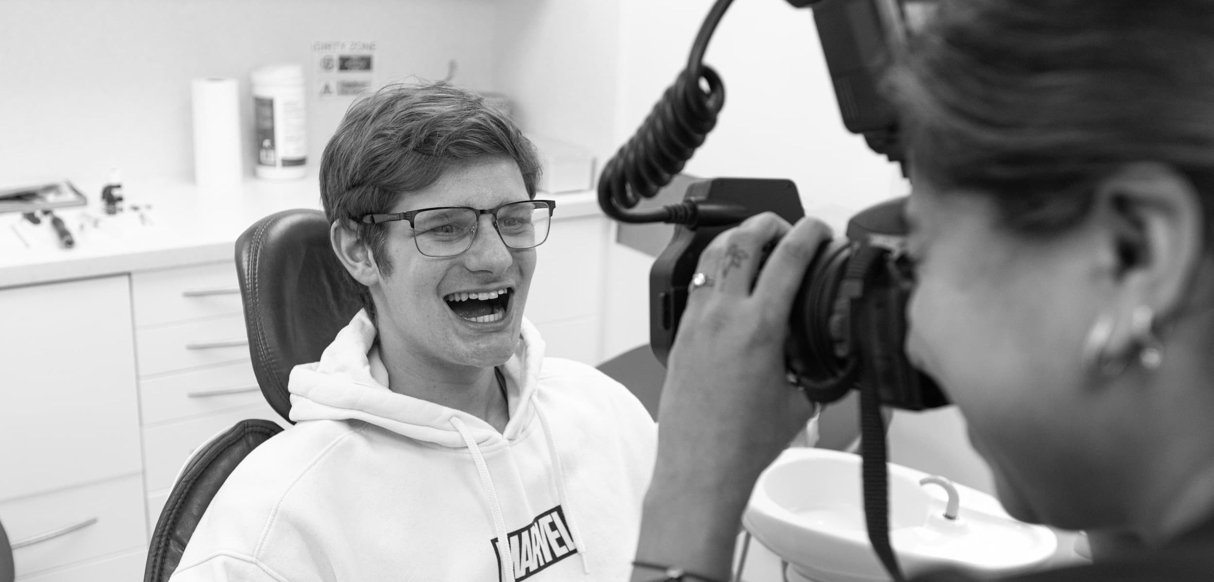 Invisalign clear aligners.